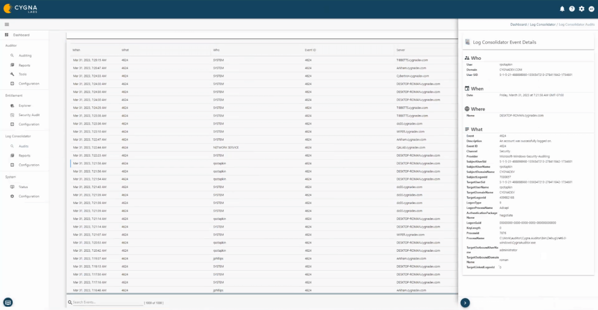 CA - Exchange : Comprehensive change auditing