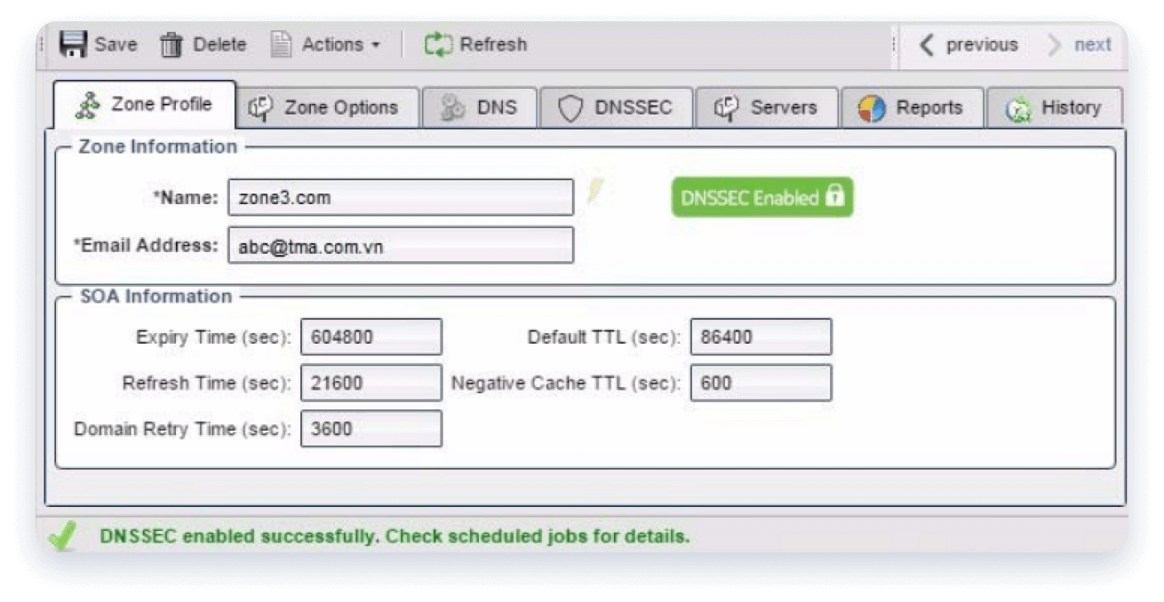 Extensive-DNS-security-features