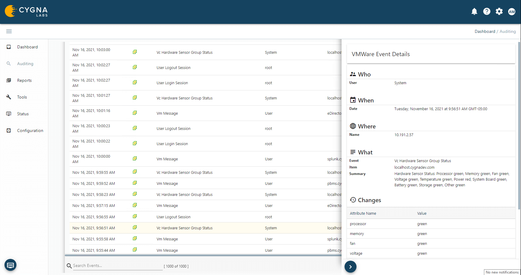 CA - VMware : Comprehensive change auditing